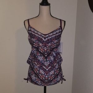 NWT Athleta Side Scrunch Tankini
